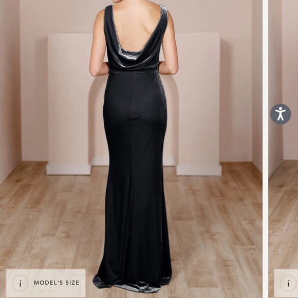 Dakota Velvet Dress - Revelry - Slate Blue - workmen once - size 8 - Picture 2 of 4